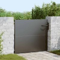 Brama ogrodowa Czarny 85 x 100 cm Stal Malowana Proszkowo