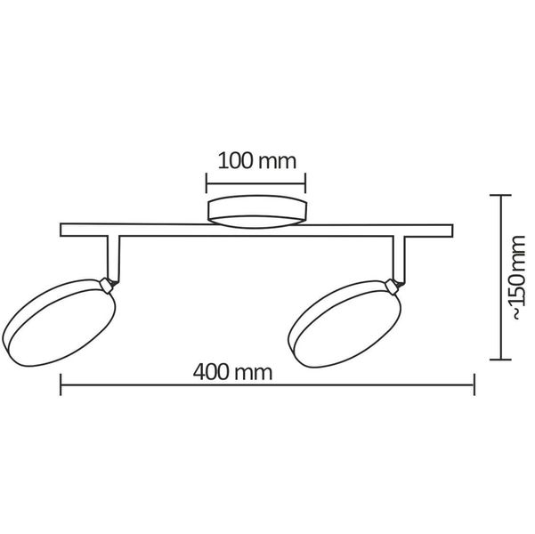 Plafon LAMPA sufitowa CAPRI 308306 Polux regulowana OPRAWA ścienna LED 10W 3000K metalowy KINKIET listwa czarna zdjęcie 3