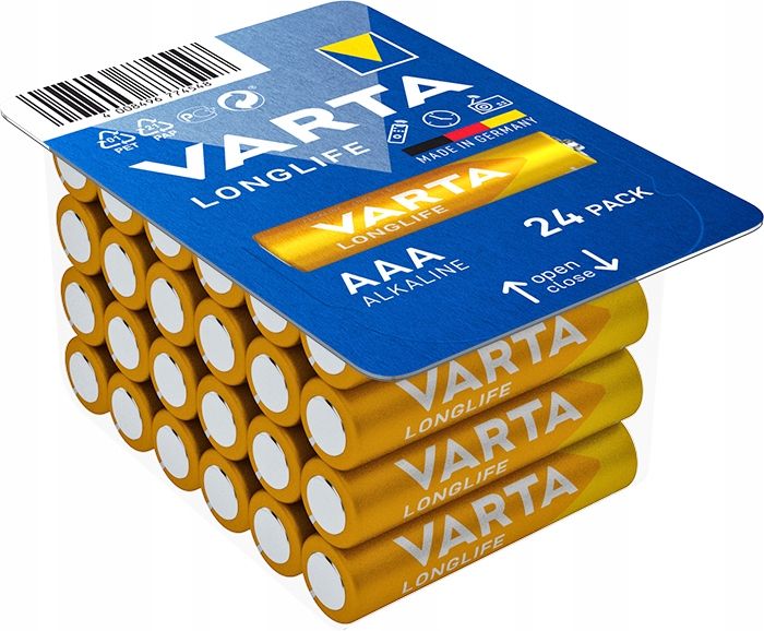 Baterie VARTA Longlife AAA 1,5V R3 LR03 Alkaliczne 24 szt. zdjęcie 1