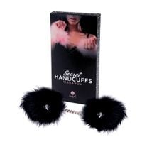 black marabou handcuffs