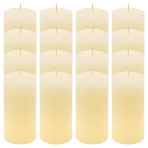 Zestaw świec rustykalnych, 10 cm, Ø 5 cm, kremowy, 16 szt. na Arena.pl