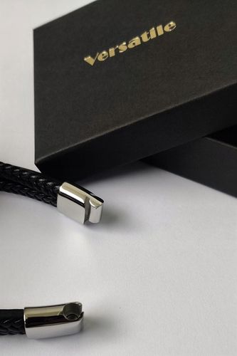 Bransoletka męska skórzana potrójna MAGNETYCZNE ZAPIĘCIE JAKOŚĆ VERSATILE na Arena.pl