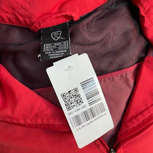 Damska Kurtka Golfowa Rozpinana Sportowa Vintage Czerwona L Nylon Poliester na Arena.pl