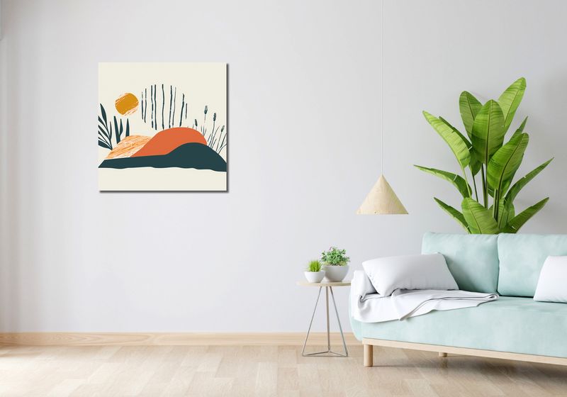 Obraz 70x70cm Wieczór na Łące zdjęcie 2