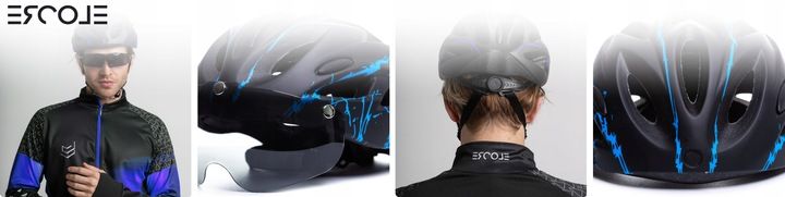 KASK ROWEROWY męski damski LEKKI REGULOWANY 54-62 cm z okularami 2 RODZAJE zdjęcie 5