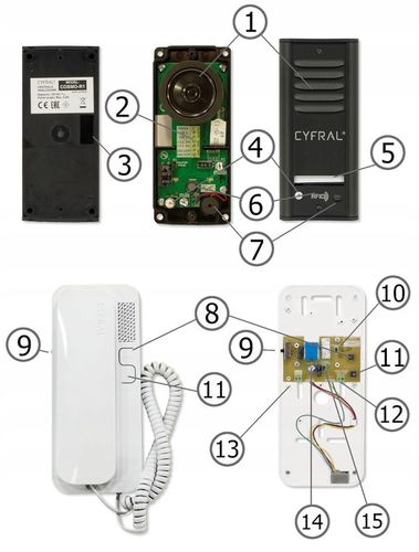 Domofon 1-rodzinny Cyfral Cosmo R1 czarny breloki ( biały unifon ) na Arena.pl
