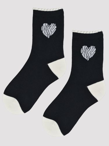 SKARPETY DZIEWCZĘCE SB048 35-38 czarny/serce na Arena.pl