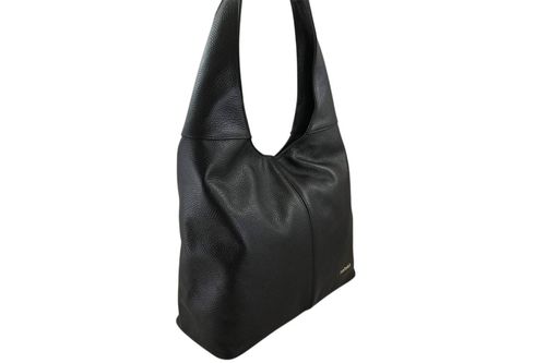 Modna torebka worek na szerokim uchwycie - Czarna na Arena.pl