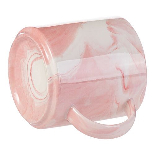 Kubek 350 ml do sublimacji - różowy marmur zdjęcie 3