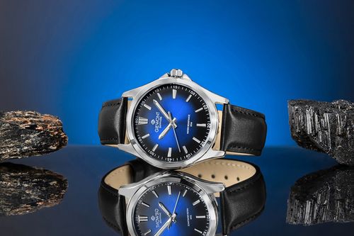 zegarek męski giewont elegance sapphire czarno niebieski gw5160-a3 na Arena.pl