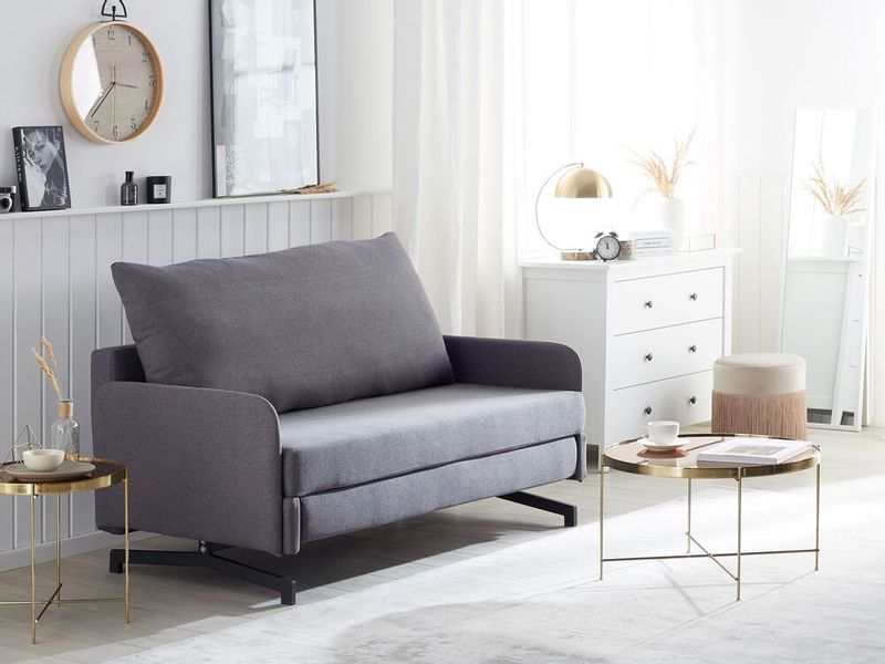Sofa rozkładana szara BELFAST zdjęcie 2
