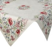 Obrus gobelinowy wzór kwiatowy BOCHO 100X100 naturalny