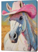 Obraz 70x100cm Różowy Kapelusz