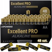 48× MOCNA BATERIA AA ALKALICZNA EXCELLENT PRO MAŁE PALUSZKI R6 ZESTAW