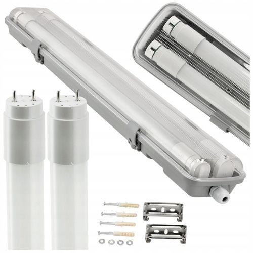 Oprawa Hermetyczna 60cm +2x Świetlówka LED Tuby Do Garażu Warsztatu na Arena.pl