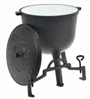 Kociołek Myśliwski 11 Lit. EMALIA Żeliwny GARNEK na OGNISKO Emaliowany