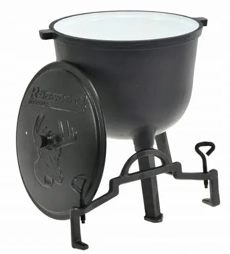 Kociołek Myśliwski 11 Lit. EMALIA Żeliwny GARNEK na OGNISKO Emaliowany zdjęcie 1