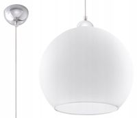 Lampa wisząca BALL Biała, design chrom/biały, E27, Sollux Lighting