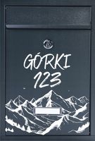 METALOWA SKRZYNKA na listy pocztowa NADRUK adresowa numer domu MIEJSCOWOŚĆ