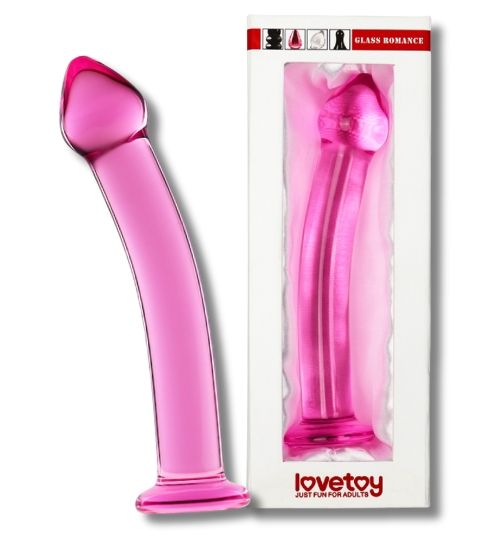 Różowe szklane dildo zdjęcie 1