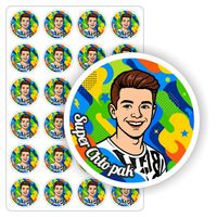 NAKLEJKI super chłopak DZIEŃ CHŁOPAKA szkoły przedszkola 24 szt. 5 cm