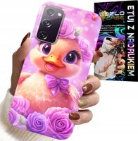 ETUI DO SAMSUNG GALAXY S20 LITE - SŁODKA KACZUCHA, KACZKA NA RÓŻOWYM TLE