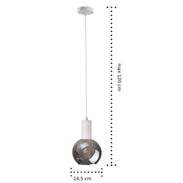 Lampa wisząca 1xE27 SUPRA WHITE zdjęcie 3