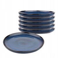 Talerze deserowe porcelanowe Altom Design Reactive Stripes 20,5 cm 6 sztuk