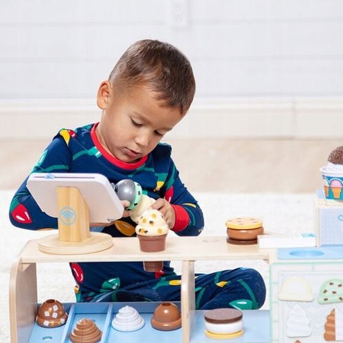 Drewniana Lodziarnia Automat do lodów Terminal płatniczy 42 el MelissaDoug na Arena.pl