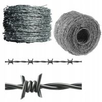 DRUT KOLCZASTY OCYNKOWANY ROLKA 50 M 1,5MM OCYNK FARMA OCHRONA ZASIEK STAL