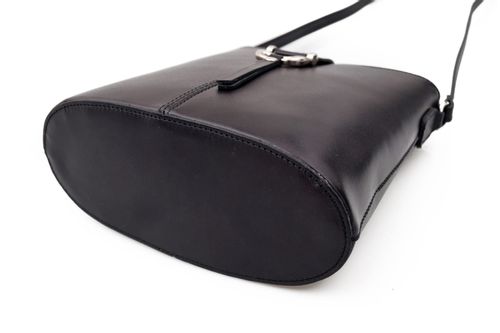 VERA PELLE torebka skórzana listonoszka z paskiem V372 granatowa na Arena.pl