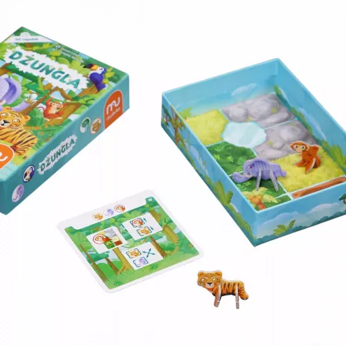 Logiczna gra dla dzieci - 60 zagadek o różnych poziomach trudności Dżungla na Arena.pl