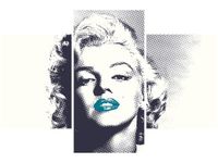 90X60CM OBRAZ MARILYN MONROE TURKUSOWYMI USTAMI