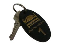 breloki drewniane do kluczy hotelowych 4x7cm grubość 5mm - 20szt.