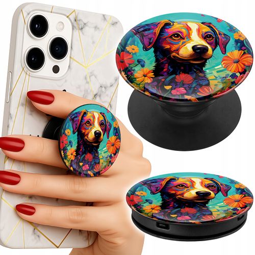 Uchwyt do telefonu Popsocket na palce/stojak KWIACISTE KOLOROWE WZORY PIES na Arena.pl