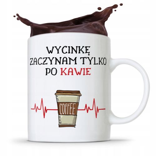 Dla Drwala Kubek Na Prezent Wycinke Po Kawie Z Nadrukiem Ze Zdjęciem na Arena.pl