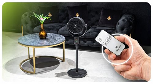 WENTYLATOR PODŁOGOWY WIATRAK STOJĄCY TIMER REGULACJA NACHYLENIA PILOT 50W na Arena.pl