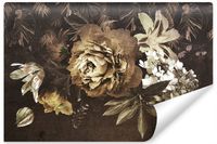 Fototapeta Do Salonu KWIATY Liście Styl Vintage Abstrakcja 300cm x 210cm