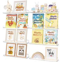 Półka Ścienna Chmurka Akryl Przezroczysta 38cm Zestaw 8 Sztuk dla Dzieci