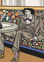 Plakat 21x29,7cm Człowiek Literatury, Moriz Jung Vintage do Salonu