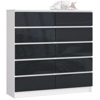 Komoda do salonu, sypialni, STILO, 10 szuflad, 120x40x121 cm | TYLETEGOTU
