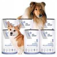 ZESTAW VET EXPERT HYPOALLERGENIC mokra karma weterynaryjna dla psa 6x400g