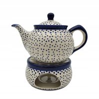 CZAJNIK Z PODGRZEWACZEM CERAMIKA BOLESŁAWIEC