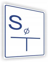 Tablica orientacyjna dla zasuwy odwadniającej (spust) znak nadruk 20x15 cm