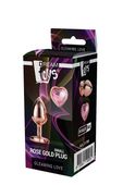 gleaming love rose gold plug small