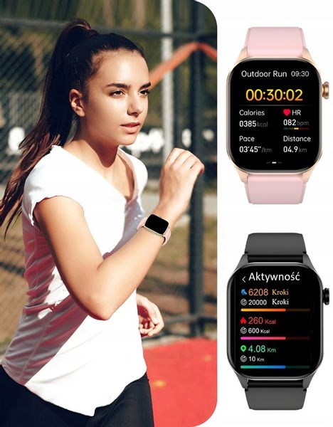 Zegarek Damski Smartwatch 380MAH ROZMOWY AMOLED Z Pomiar Cukru Ciśnienie zdjęcie 11