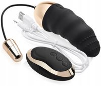 WIBRUJĄCE JAJKO SEX JĘZYCZEK DOPOCHWOWY 10 FUNKCJI MASAŻER WAGINY DLA PAŃ