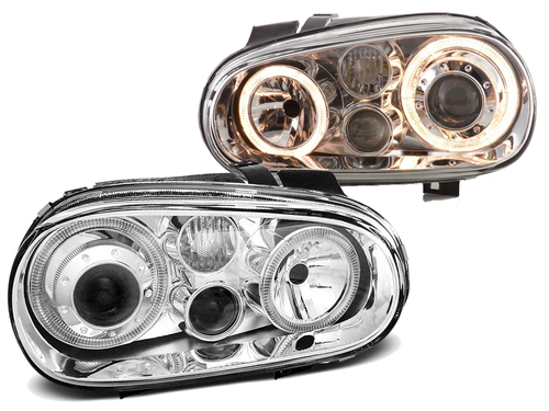 Lampy Reflektory VW GOLF IV 4 RINGI + HALOGENY na Arena.pl