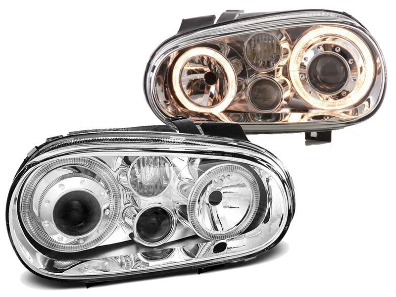 Lampy Reflektory VW GOLF IV 4 RINGI + HALOGENY zdjęcie 5