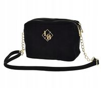 Laura Biaggi torebka listonoszka czarna zamsz JS22